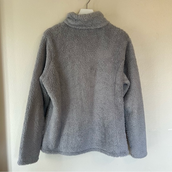Patagonia Women’s Los Gato Fuzzy Gray 1/4 Zip Pullover Sweater Jacket Size XL - Picture 8 of 8